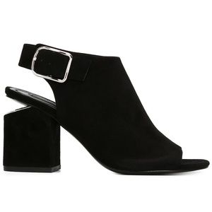 $495 NWT Alexander Wang Suede Nadia Booties Signature Metal Cutout Sz 40